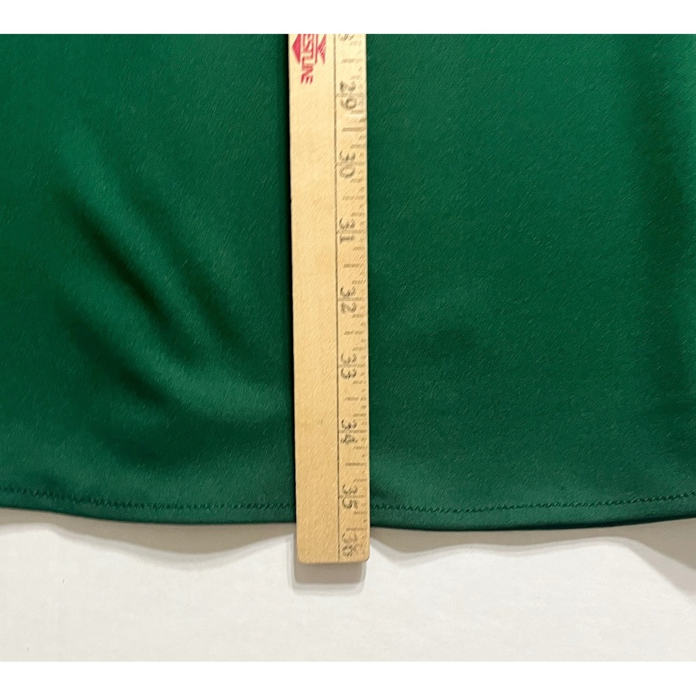 Karl Lagerfeld Paris Dress Size 12 Green Fit and Flare Puff Sleeve A-Line Mini - Picture 7 of 7
